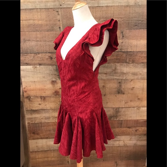 SOLD Free People Mini Dress Lily Love Apple Size 4 - Picture 4 of 7